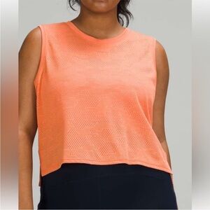 Lululemon Shirt Crop Top Train to Be Tank Top Orange Like New size 4